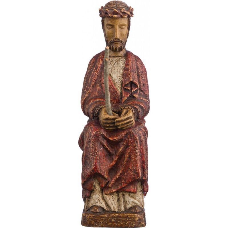 Cristo en Ultrajes - Imagen en dolomita policromada - Altura: 23 cm