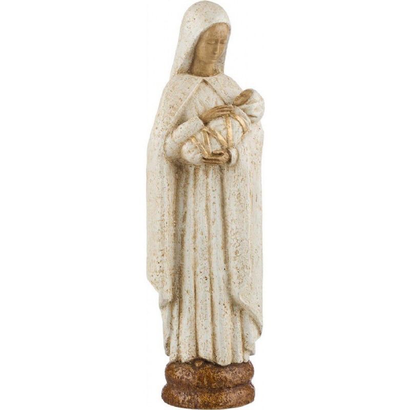 Virgen y Ni�o - Imagen en alabastro moldeado - 30 x 10 x 7 cm