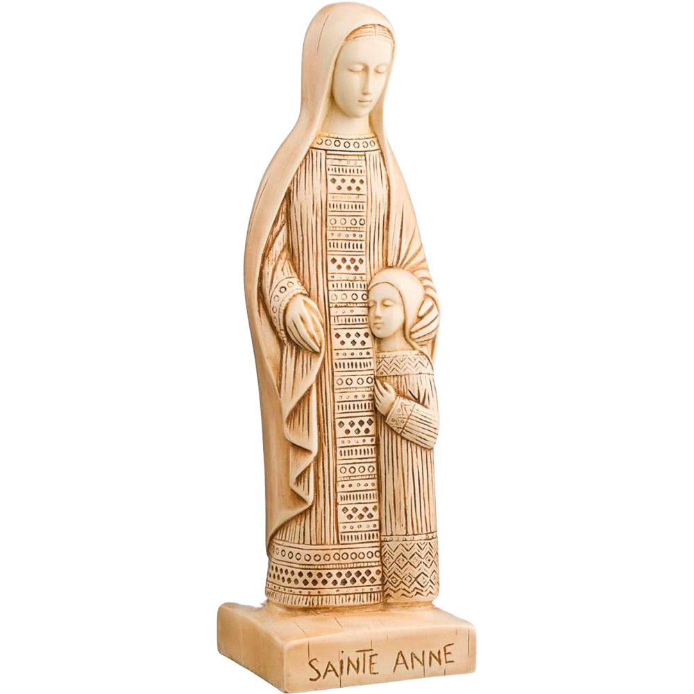 Imagen de Santa Ana y la Madre de Dios ni�a con inscripci�n -Sainte Anne-