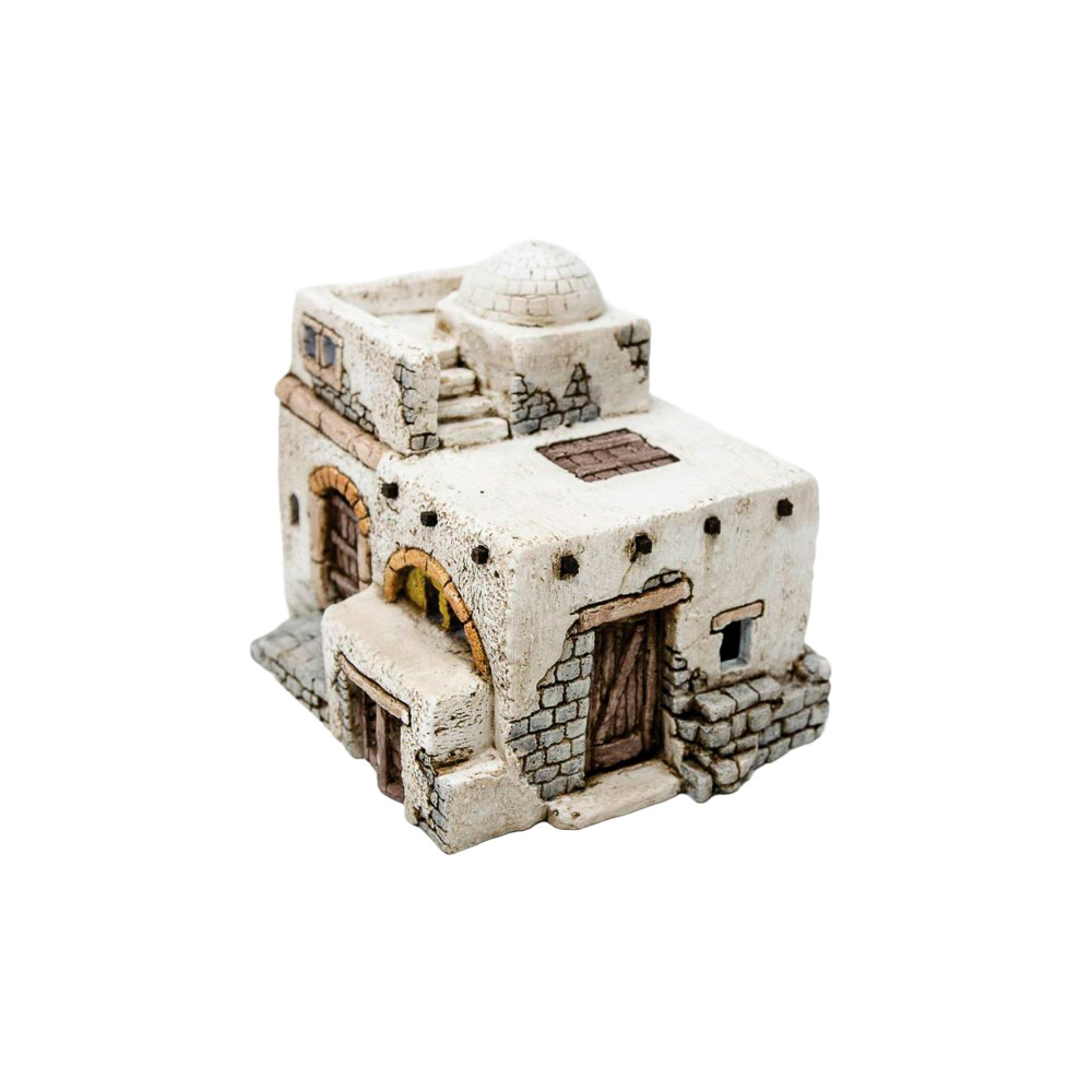 Casa rabe mediana sobre rocas - Complemento artesanal para belenes