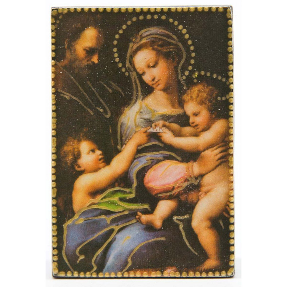 Icono de madera Mesilla Sagrada Familia