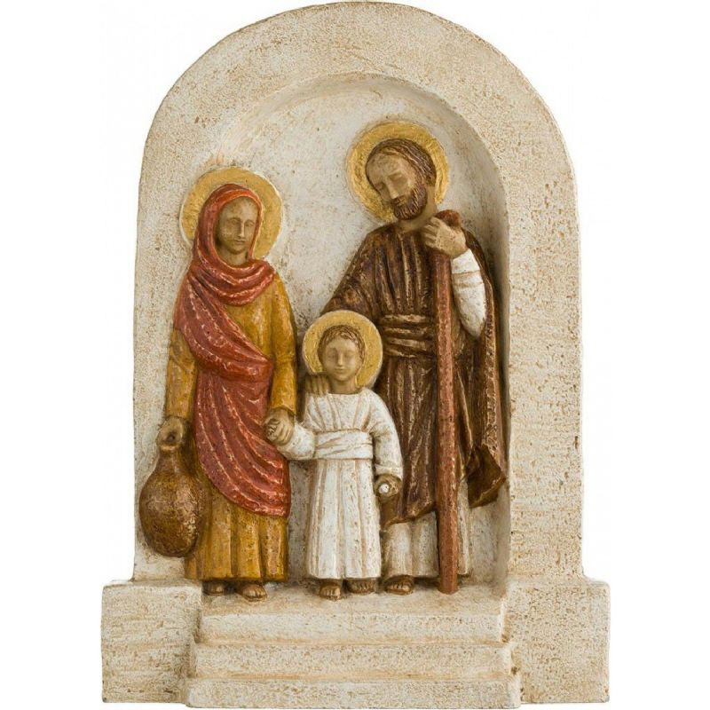 Relieve Sagrada Familia (policrom�a ocre)  Monasterio de Bel�n (28 x 20 x 5,5 cm)