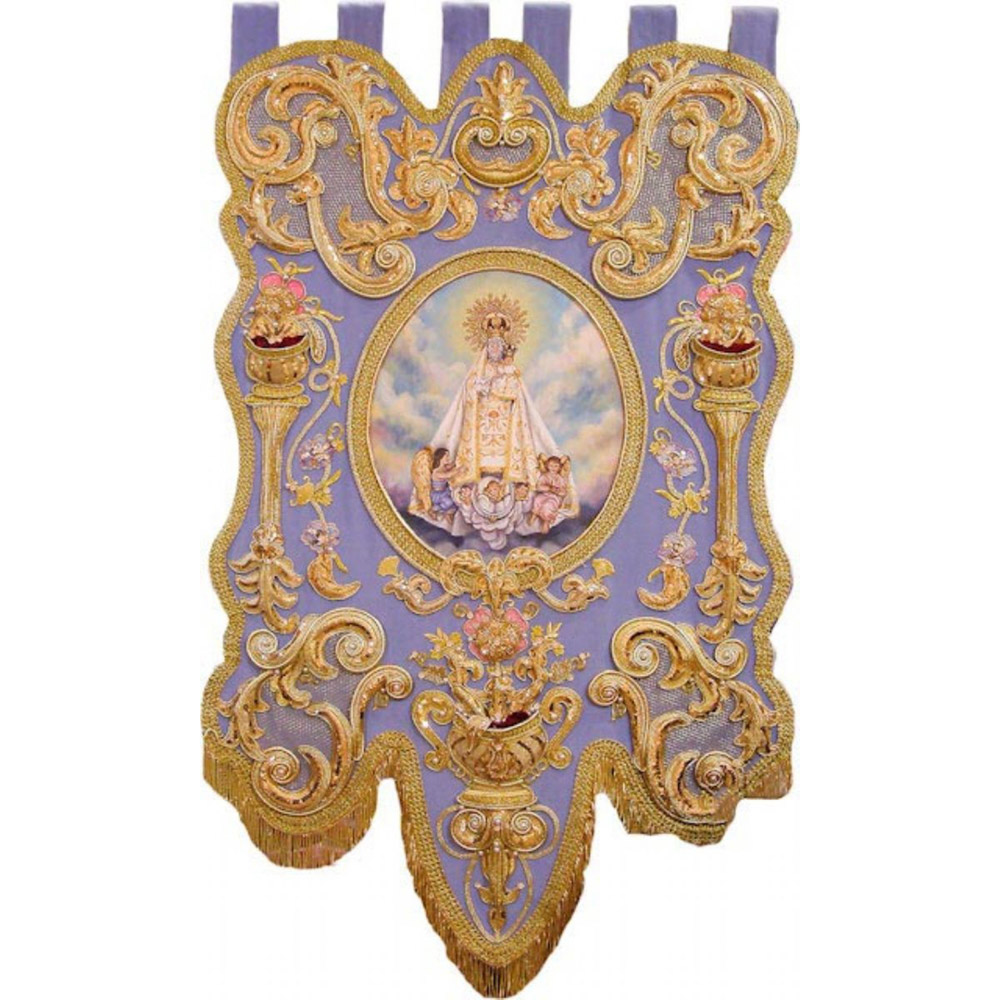 Estandarte bordado con pintura al �leo