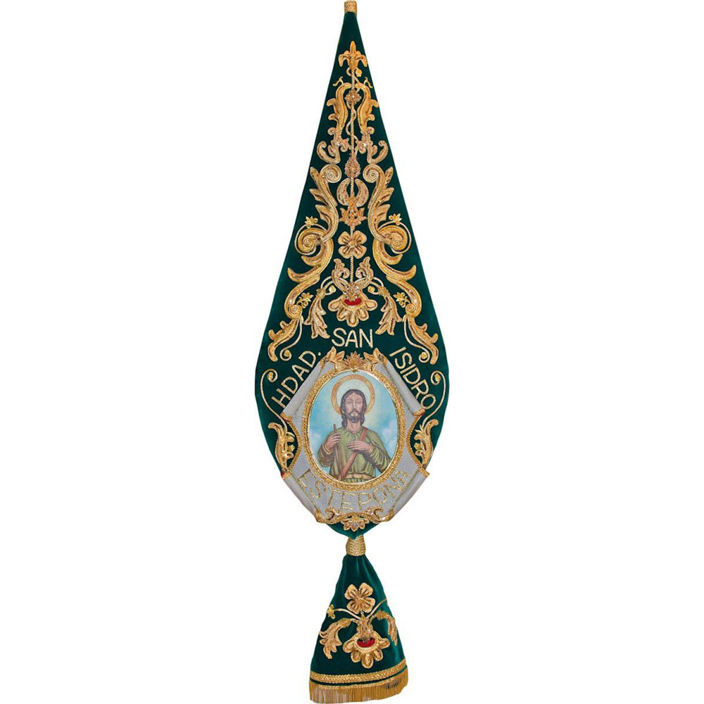 Bacalao bordado con pintura al leo