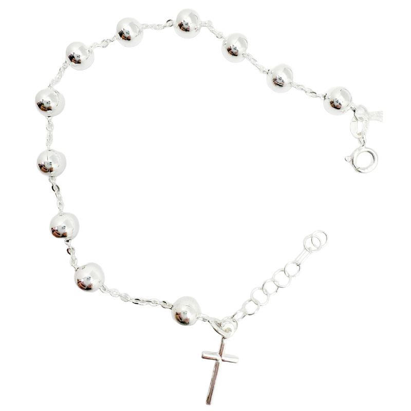 PULSERA PLATA DECENARIO 6 MM