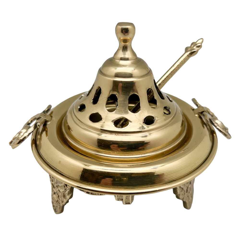 Bracero de riopal en lat�n dorado