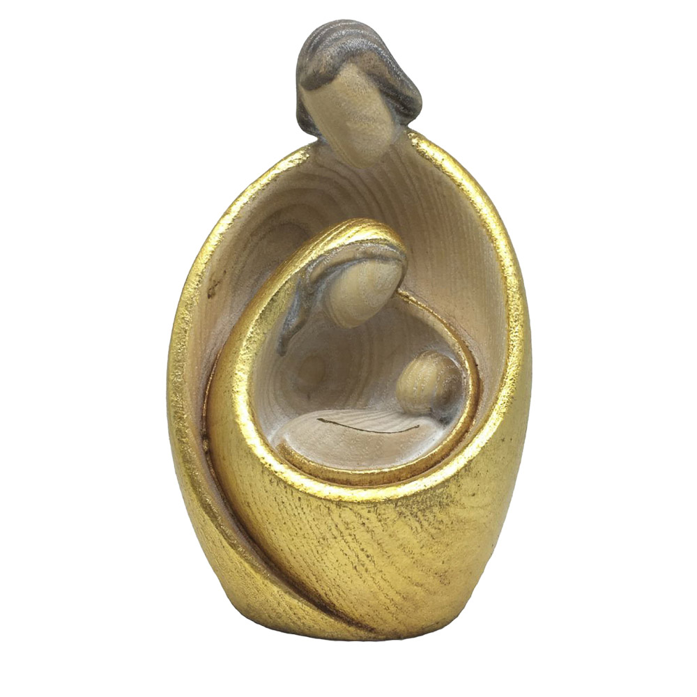 Misterio moderno dorado intenso - Talla de madera de Val Gardena