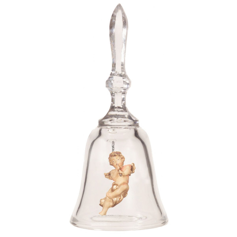 Campana en cristal con angelito art. 16112