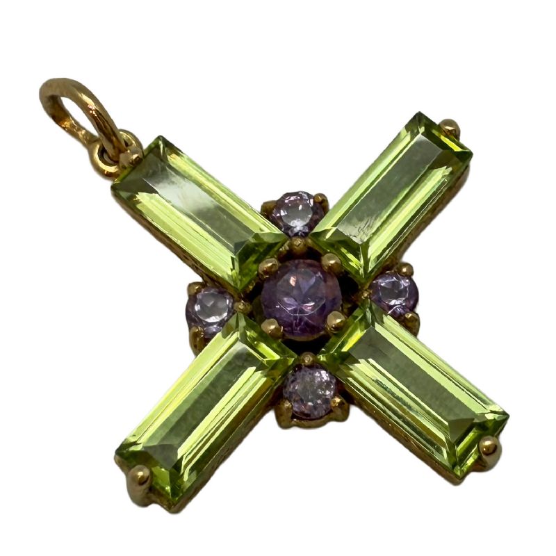 CRUZ EUCLIDES ORO OLIVINA AMATISTA