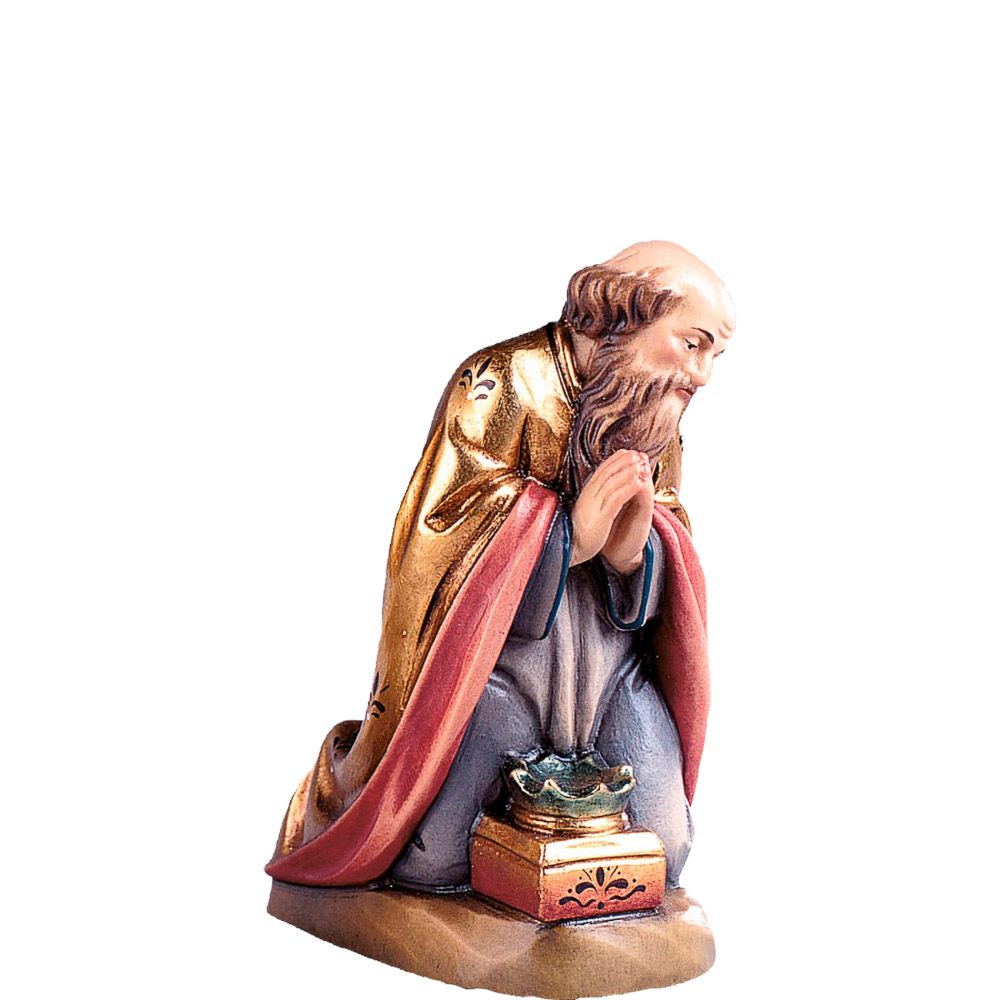 Rey Melchor -b.k.- Talla de madera Val Gardena (acabado y medidas a elegir).