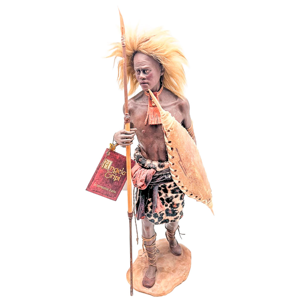 Guerrero indgena en terracota - ngela Tripi - 30 cm