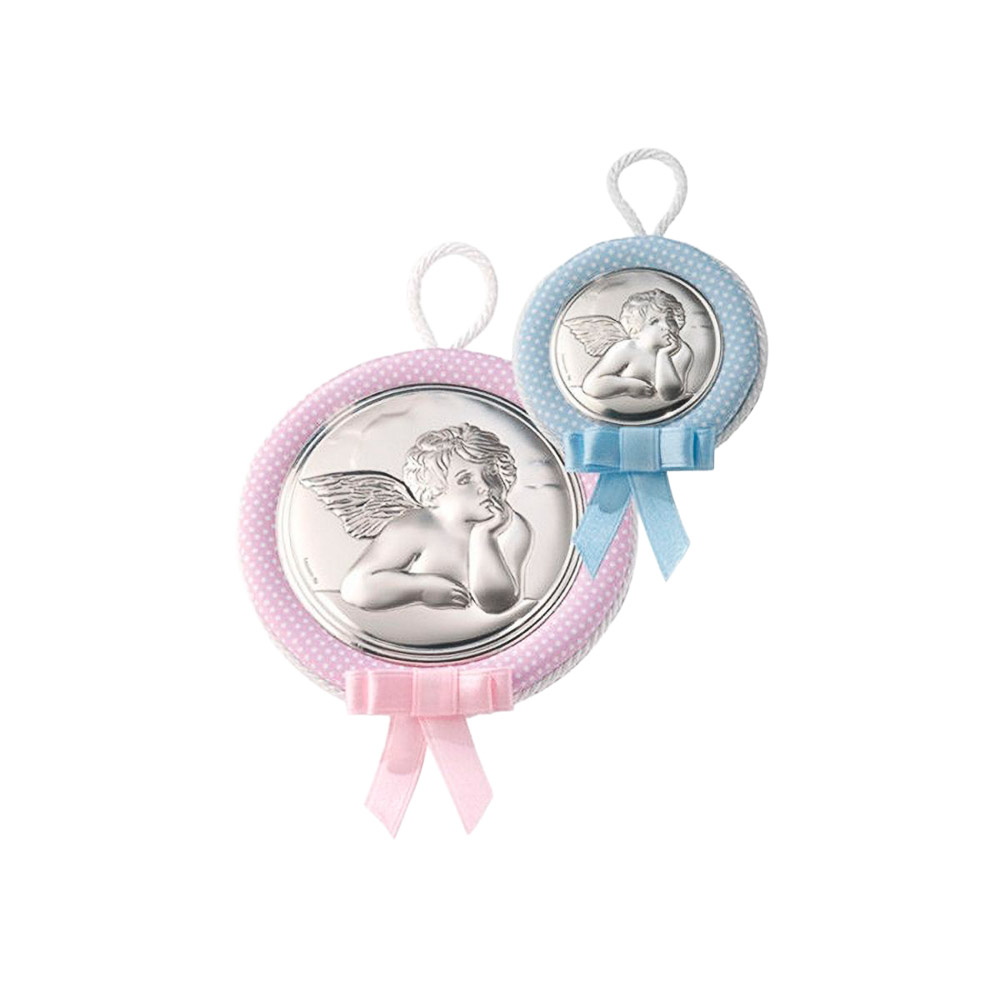 Medalla de Cuna Musical Rosa con �ngel Rafael