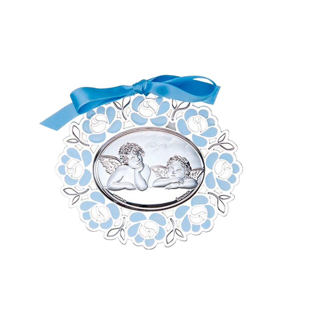 Medalla de Cuna �ngel Rafael Celeste, 7,5 x 8 cm