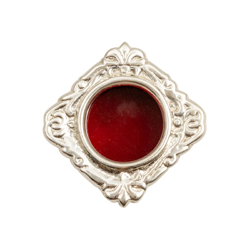 Teca relicario de bolsillo cuadrado ornamentado