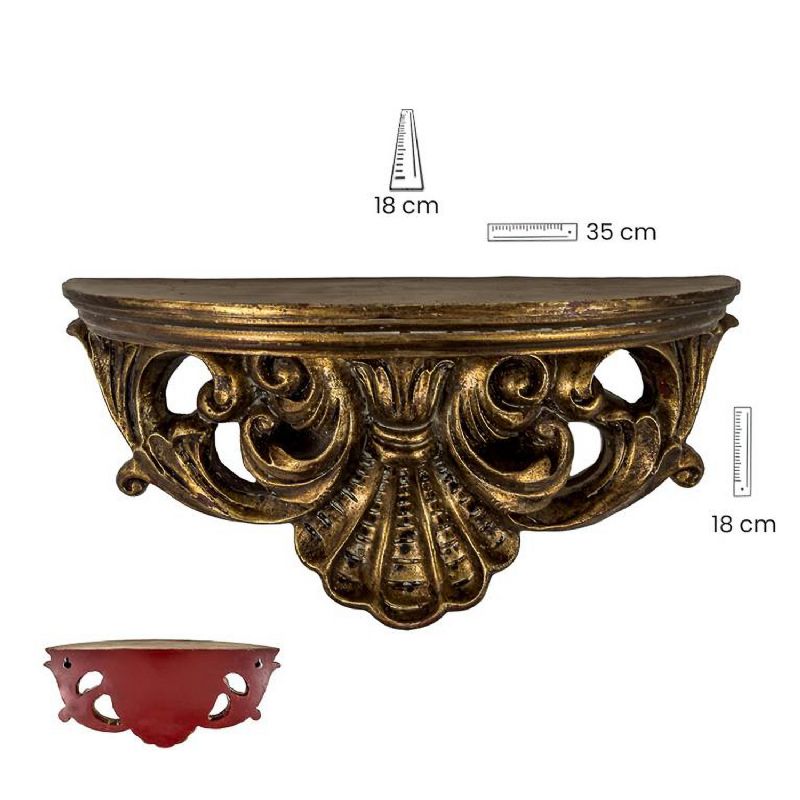 Mnsula dorada calada de resina - 36 cm