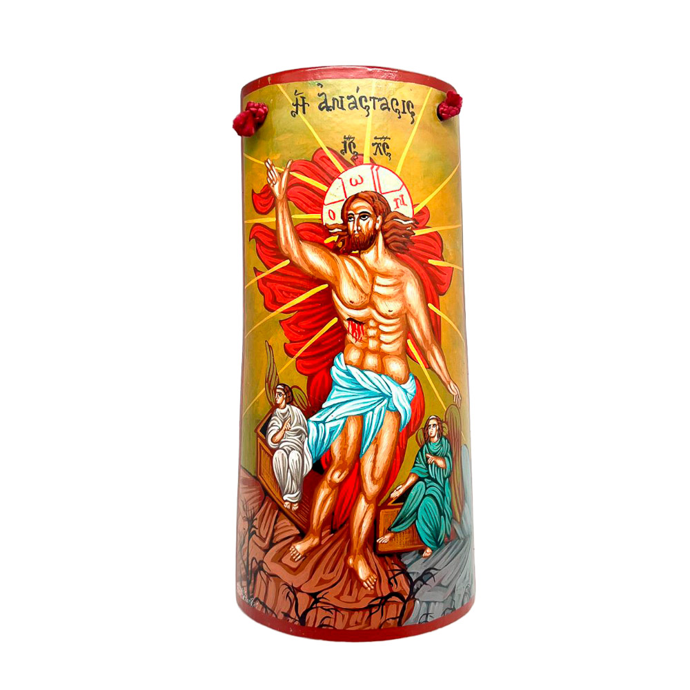 Teja con Imagen del Resucitado en Cer�mica (29,5 x 14,5 cm)