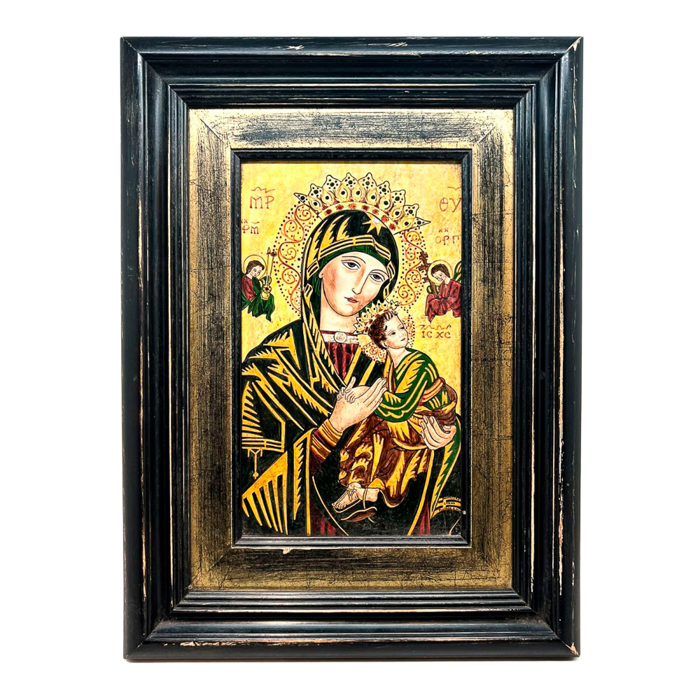 Cuadro Nuestra Se�ora del Perpetuo Socorro con azulejo 40 x 30 cm