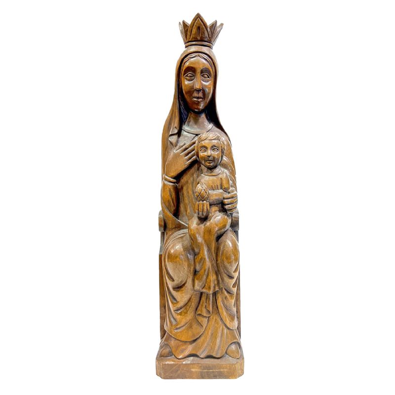 Virgen de la Pia - Imagen en talla de madera - Medidas: 63 x 16 x 15 cm