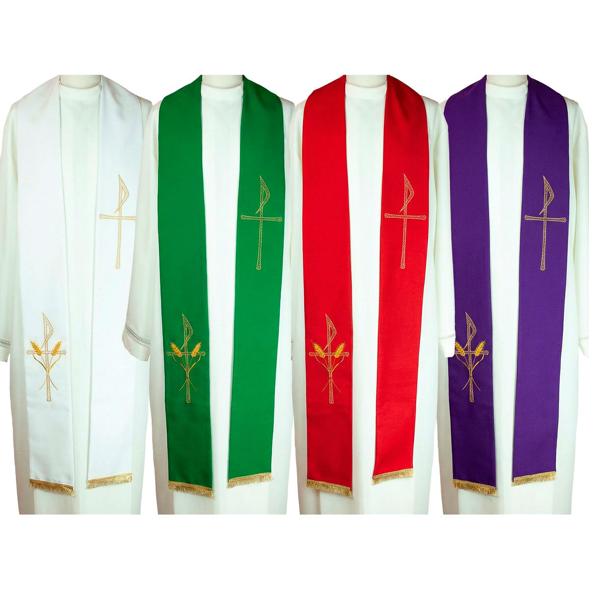 Estola de tergal bordada 