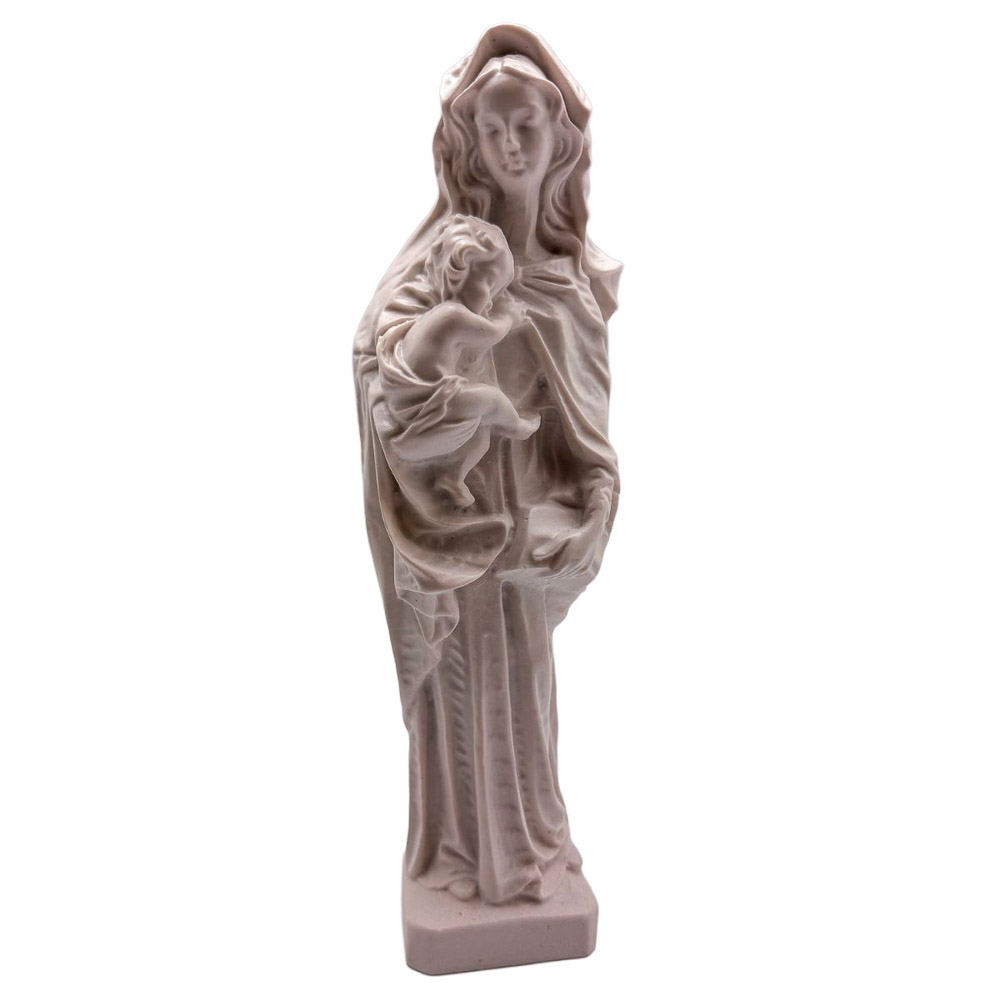  Virgen de la Familia - Imagen en marmolina - Altura: 27 cm