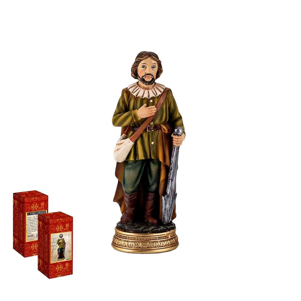 Imagen de San Isidro Labrador en resina de polister de 13 cm