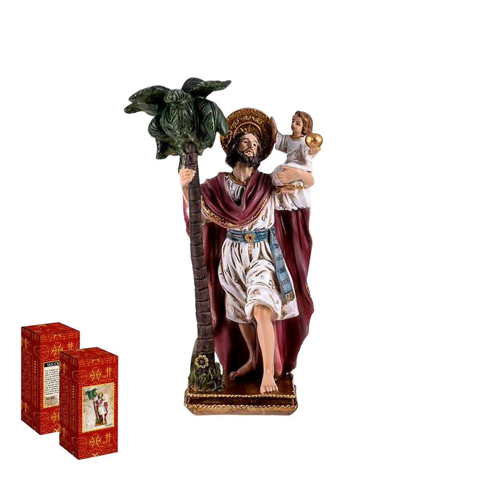 Imagen de San Cristbal en resina de polister de 20 cm