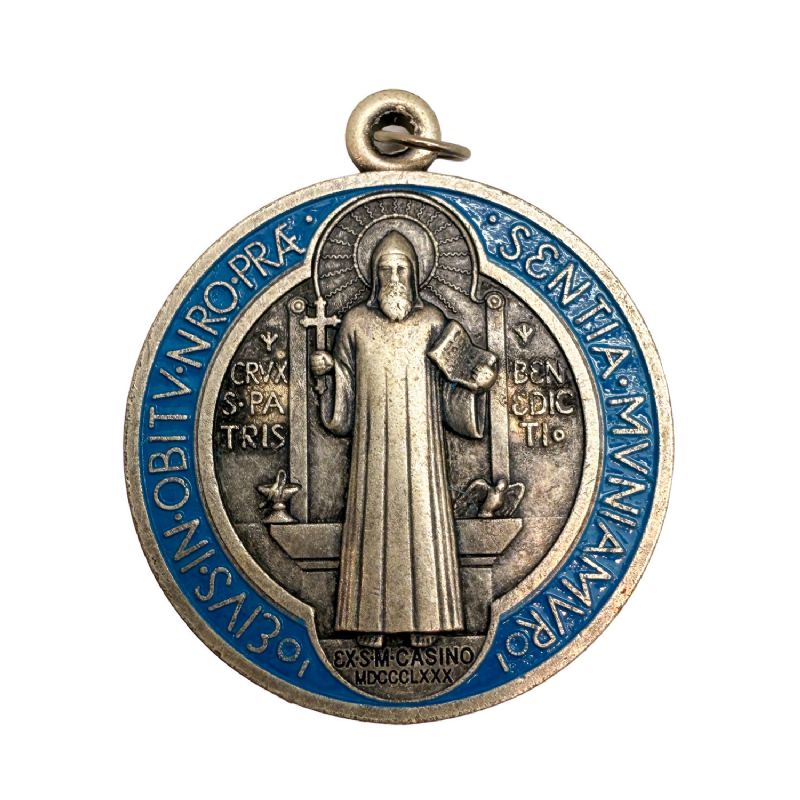 Medalla de San Benito esmaltada - 3,6 cm
