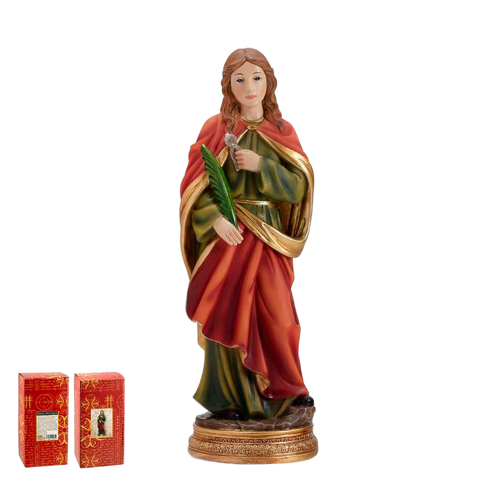 Imagen de Santa Apolonia en resina de polister de 20 cm