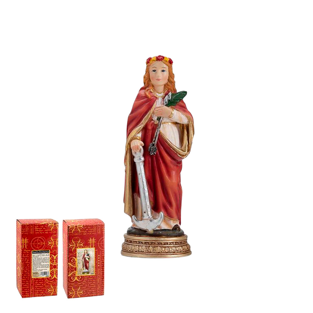 Imagen de Santa Filomena en resina de polister de 13 cm