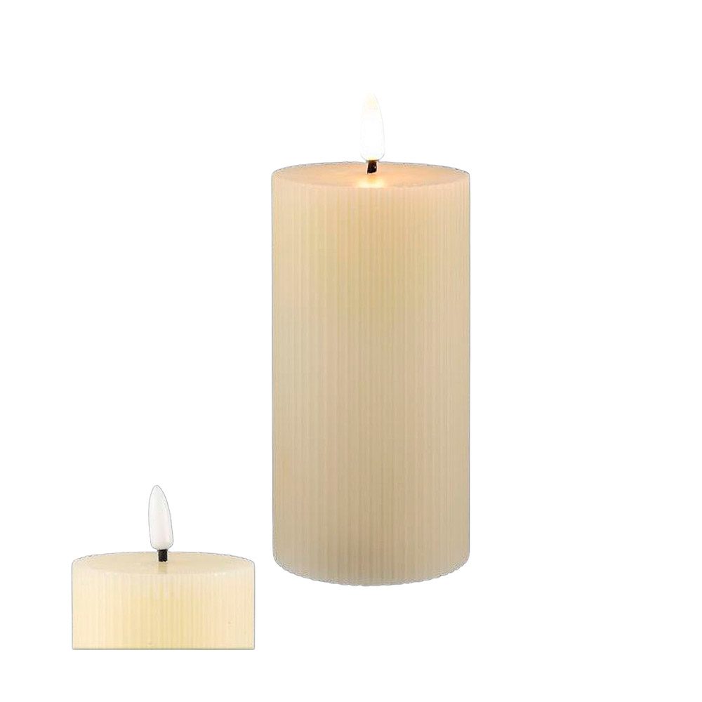 Vela LED lisa - 16,5 x 7 cm