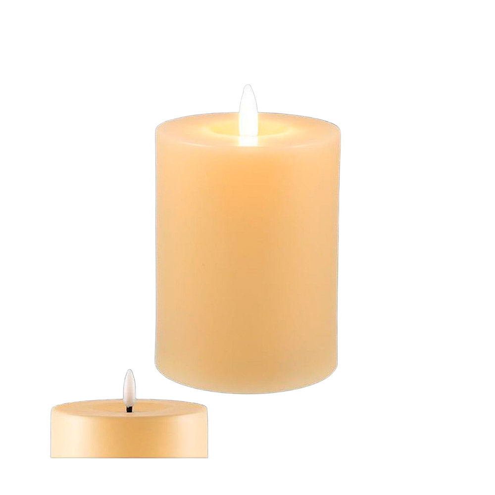 Vela LED lisa para exterior - 10 x 8 cm