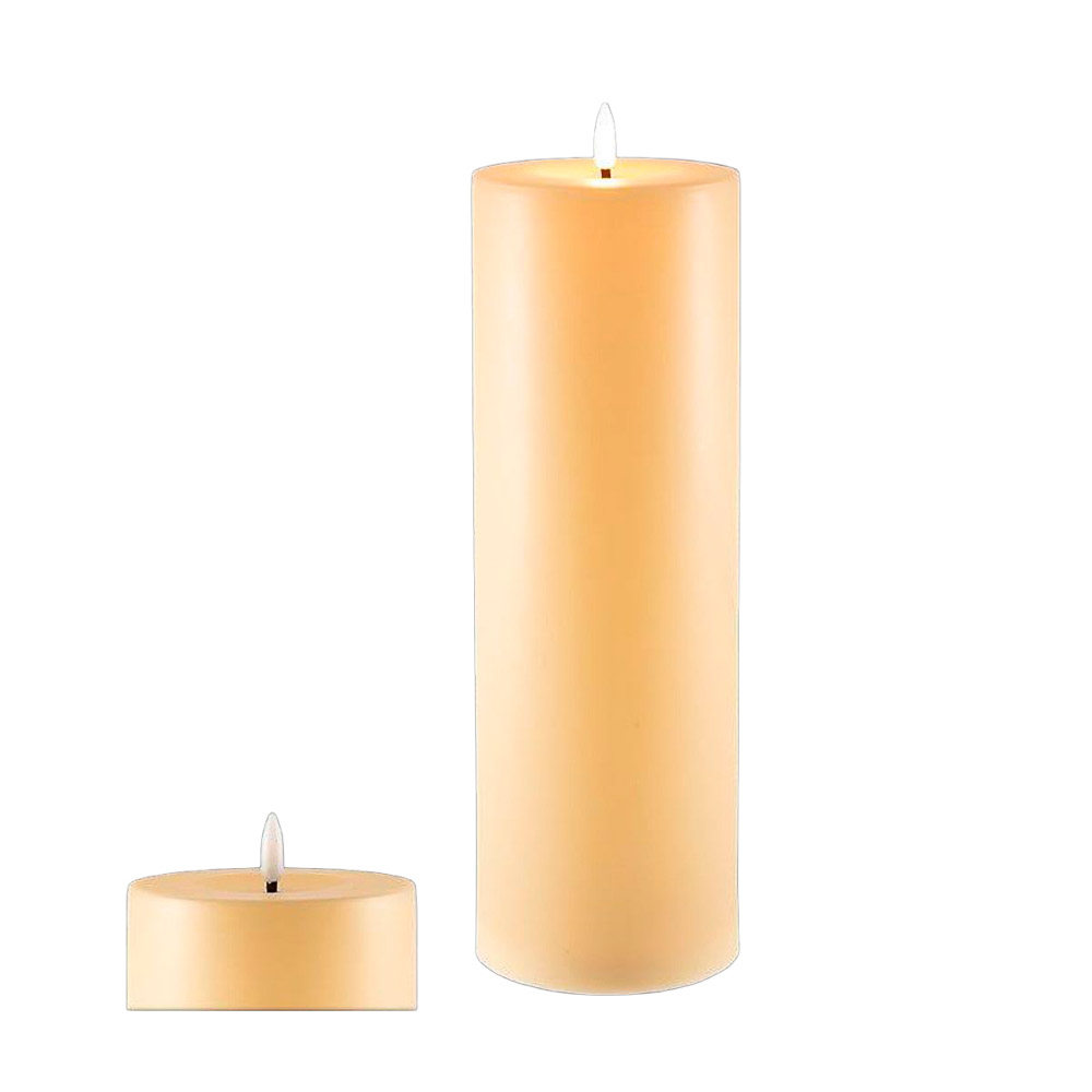 Vela LED lisa para exterior - 30 x 9,5 cm