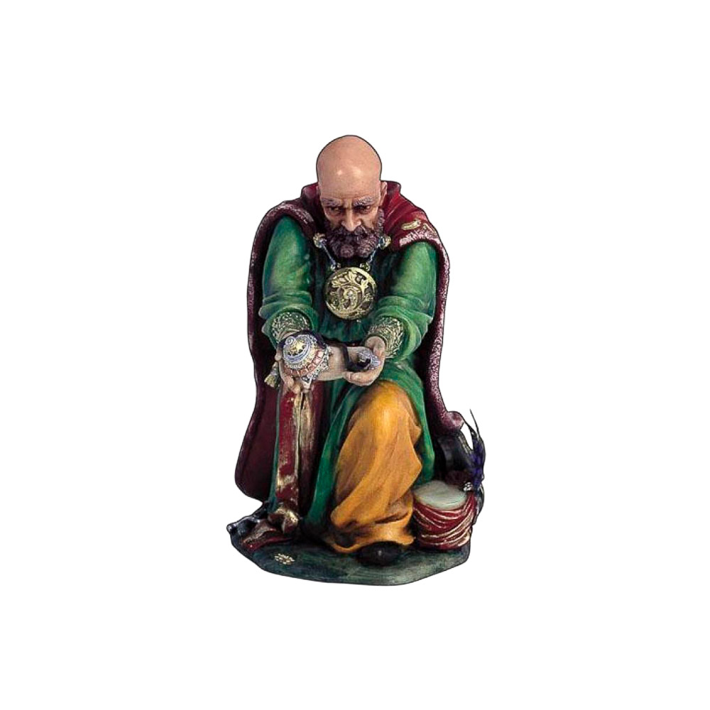 Rey mulato en resina - Presepi Pigini, 28 cm