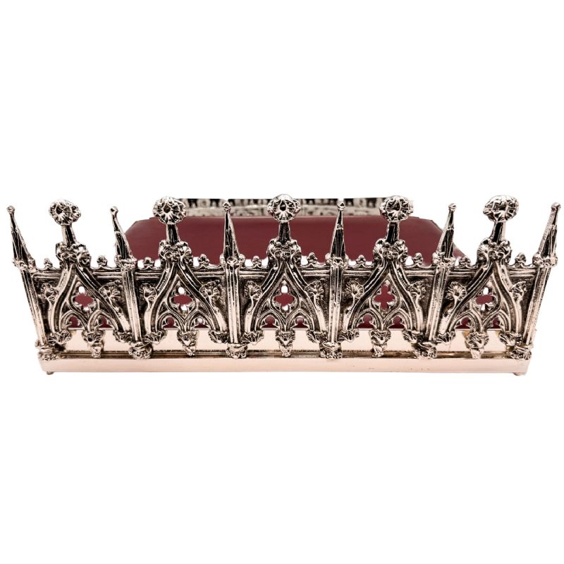 Atril de altar gtico en metal plateado - 32 x 42 cm - Orfebres italianos