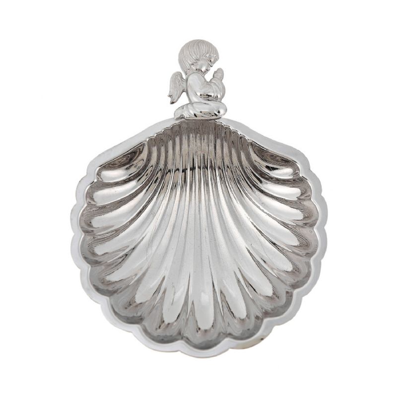 Concha lat�n plateado �ngel 11x14 cm