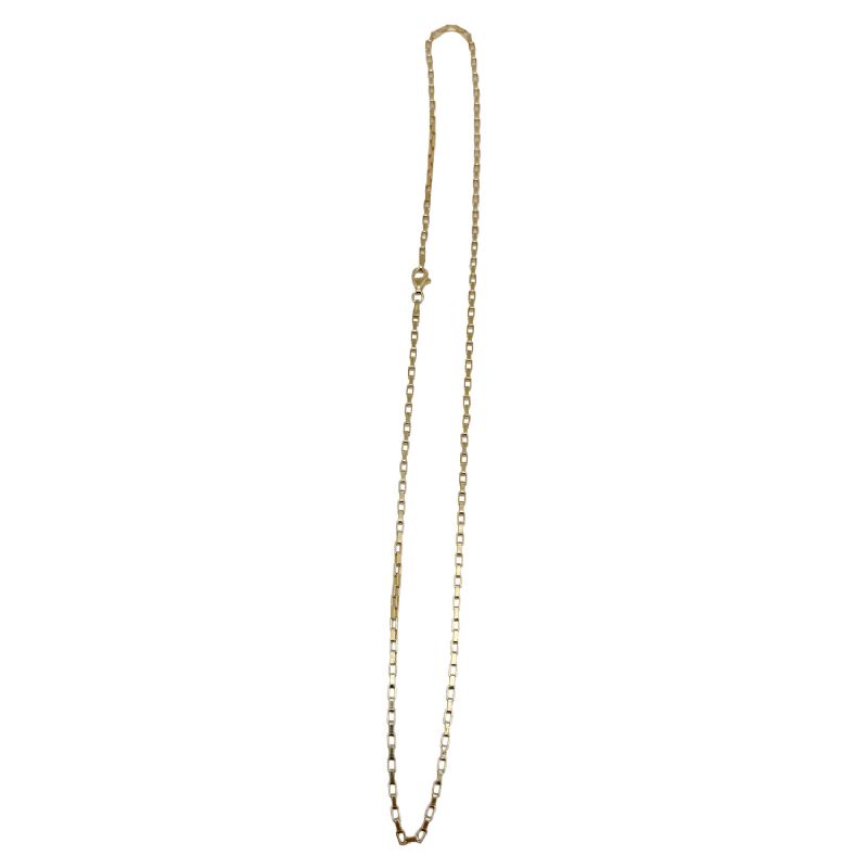 Cadena de plata de ley chapada en oro - 50 cm