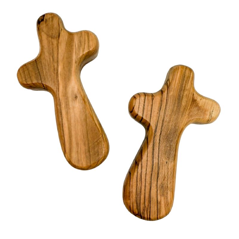 Cruz de madera de olivo de Jerusaln - 3 tamaos disponibles