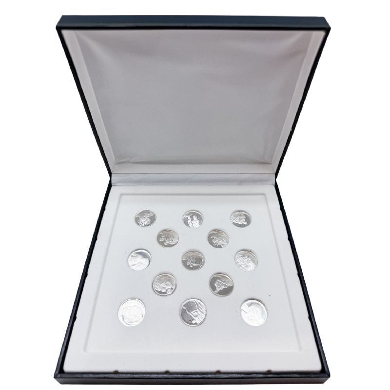 Arras b�blicas en plata - 13 monedas de 18 mm