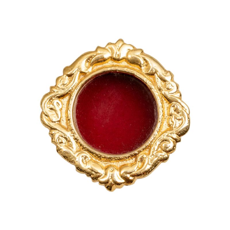 Relicario de bolsillo dorado - 3,5 cm, estilo ornamental