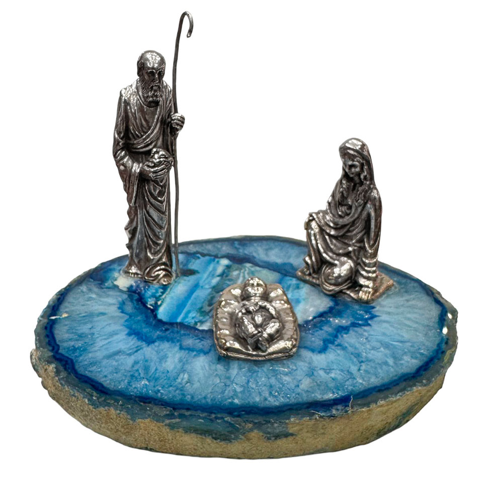 MISTERIO EN PIEDRA �GATA PLATA DE LEY ALTURA 10 CM, PIEDRA 15 X 13 CM