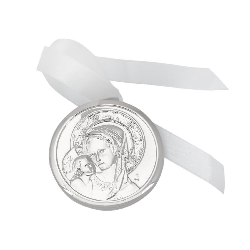 MEDALLA VIRGEN NI�O PLATA DE LEY 7 CM