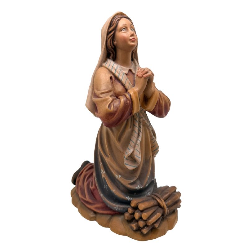 Santa Bernadette - talla de madera 25 x 11 x 17 cm