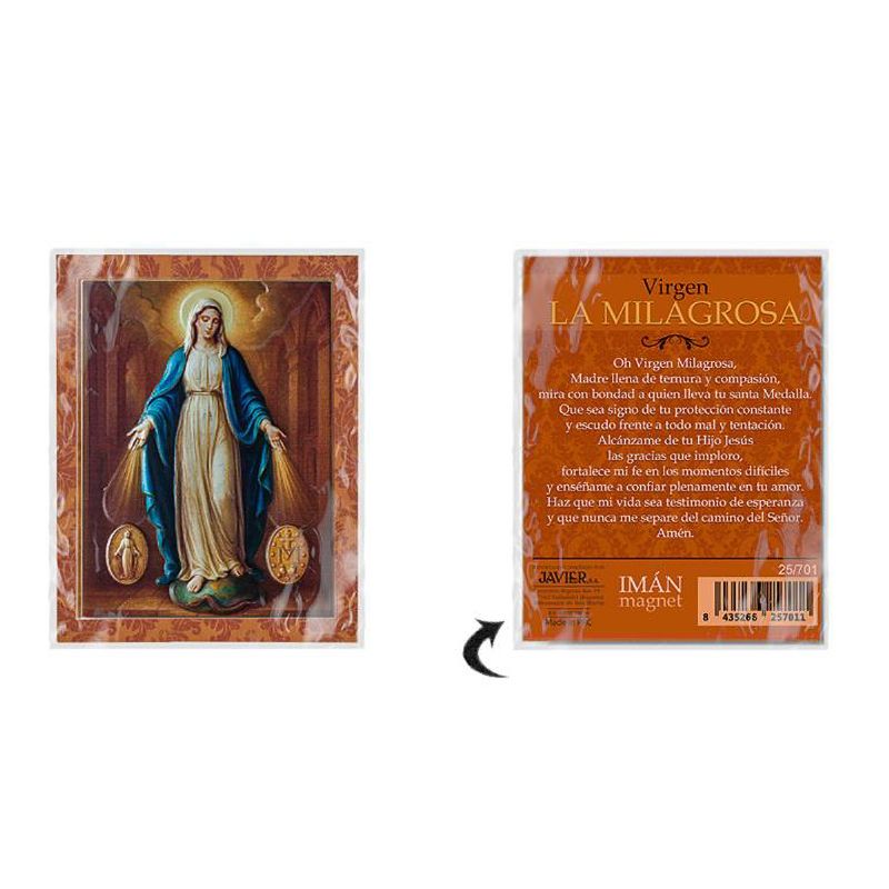 Im�n Virgen Milagrosa - 8 x 6 cm