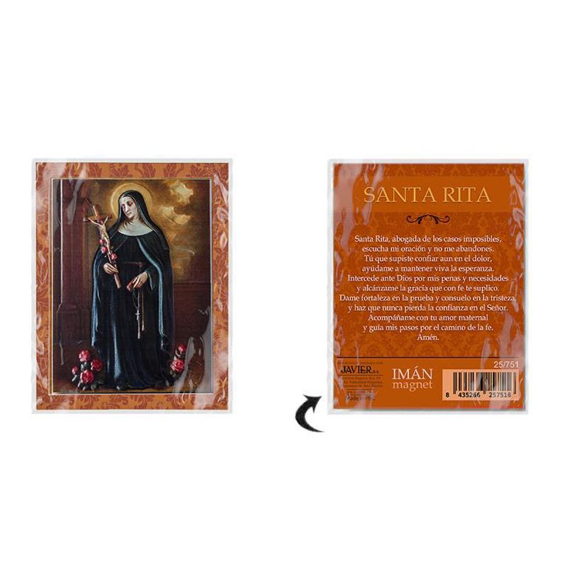 Im�n religioso de Santa Rita - 8 x 6 cm