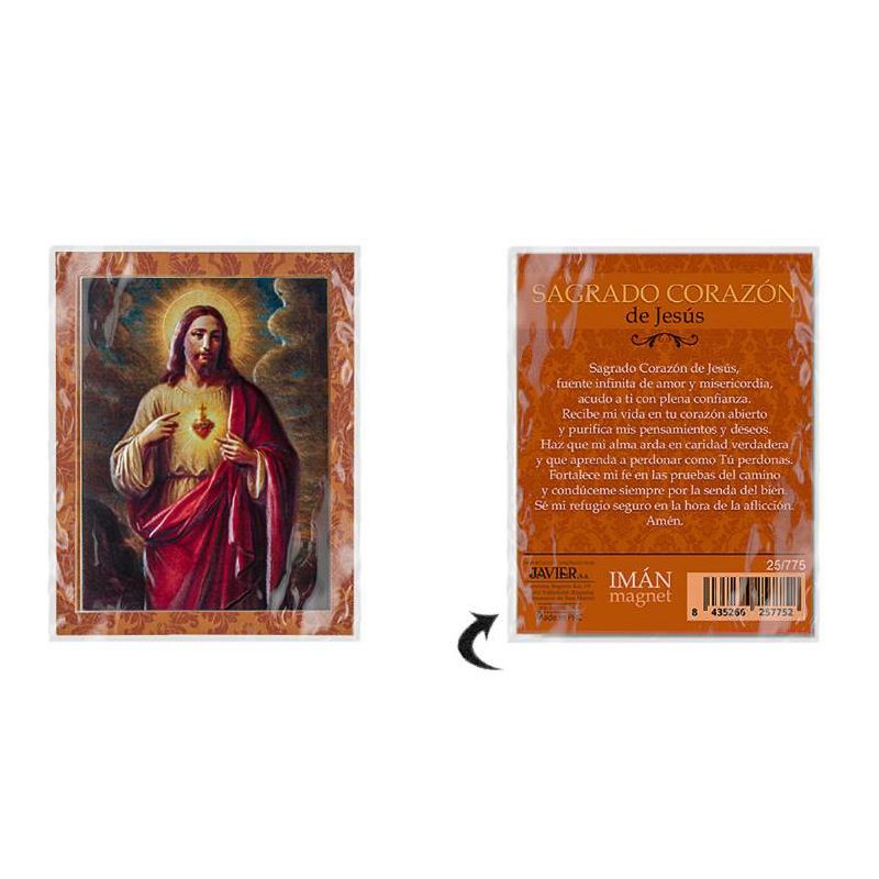 Im�n religioso del Sagrado Coraz�n de Jes�s - 8 x 6 cm
