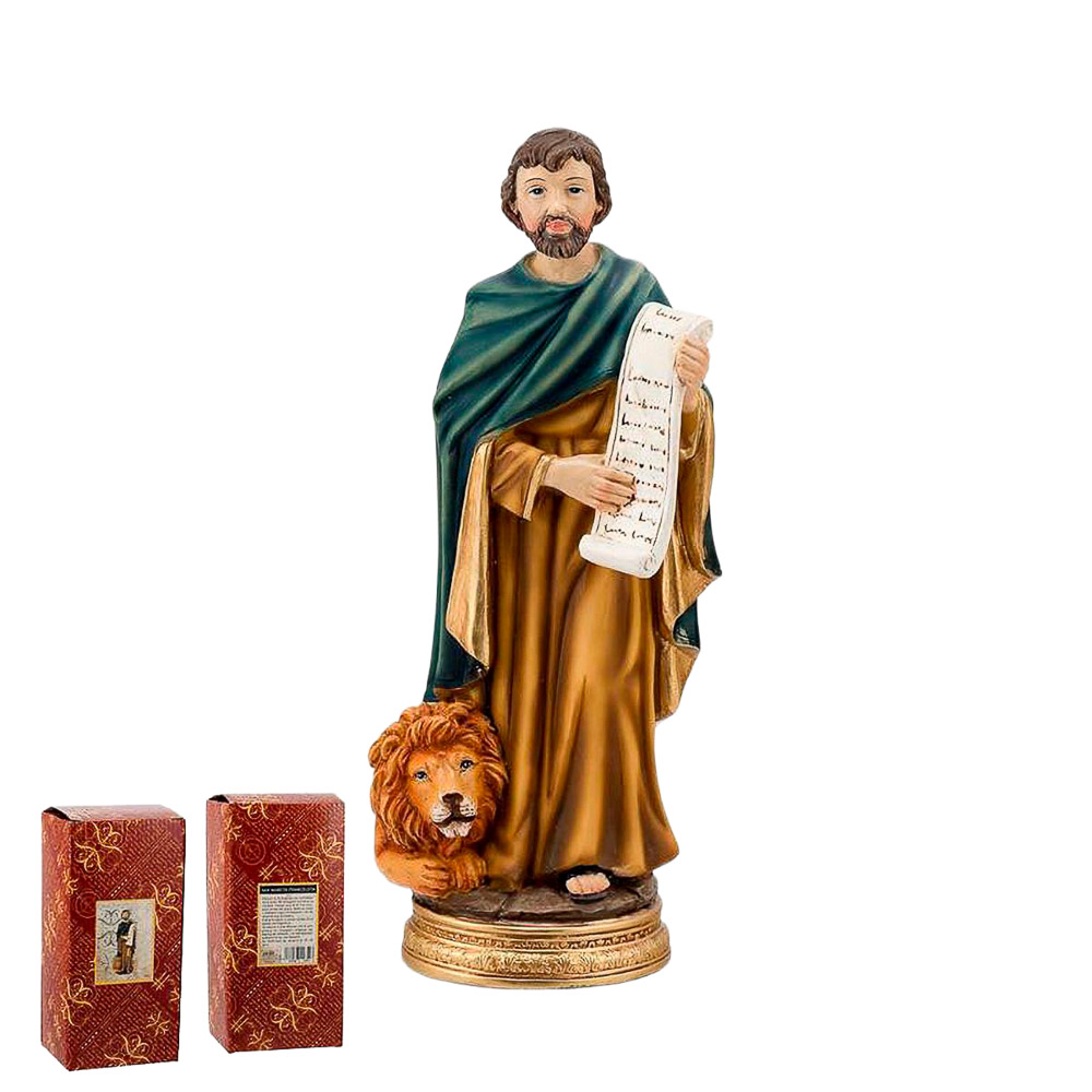 Imagen de San Marcos Evangelista en resina de polister de 20 cm