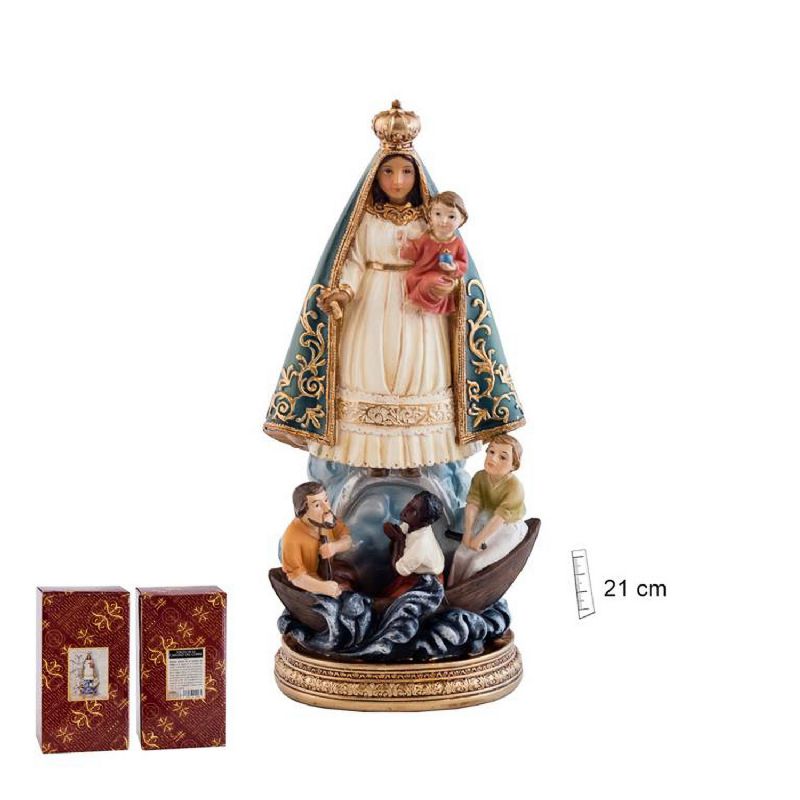 Imagen de la Virgen de la caridad del cobre de 21 cm