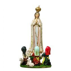 Virgen F�tima resina 14 cm