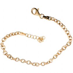 Pulsera de plata de ley chapada - 20 cm