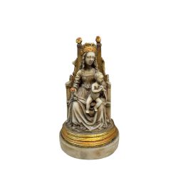 Virgen en Trono - Alabastro moldeado - 16 cm Virgen en Trono - Alabastro moldeado - 16 cm